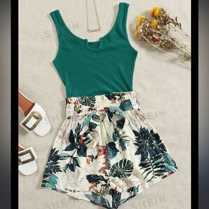 Pretty Floral Print Romper